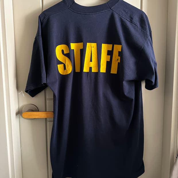 90s Fruit of the Loom STAFF 프린트 티셔츠