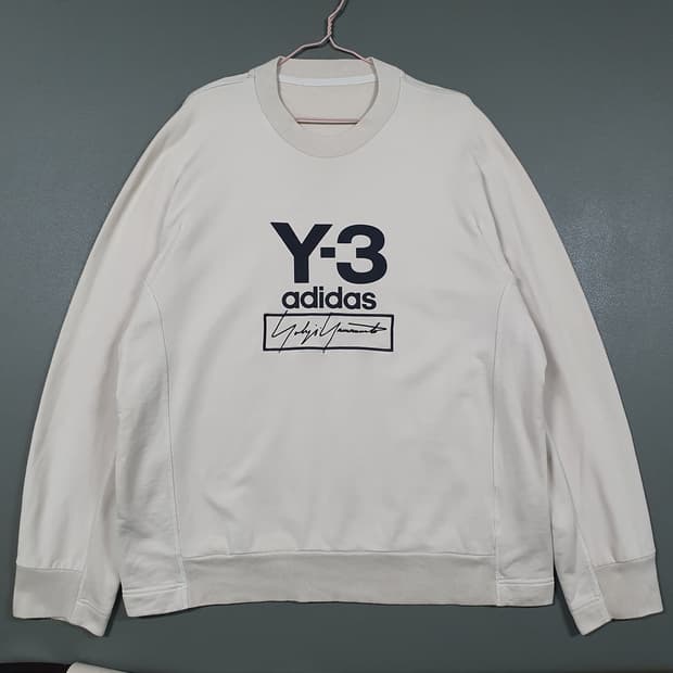 실측 XL) 19FW 아디다스 요지야마모토 Y-3 스택 맨투맨 스웻셔츠
