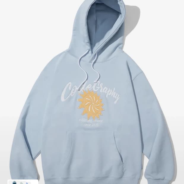 새상품ㅣ코드그라피 썬 레터링 후드티 s