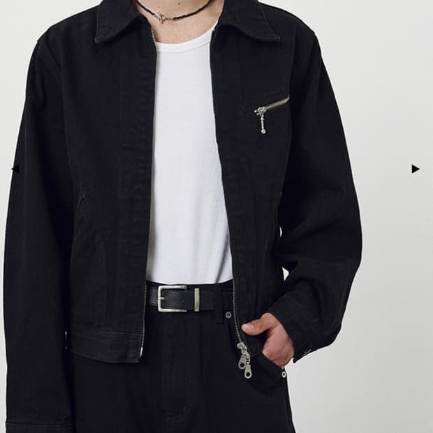 Tonywack RinsedDenimZippedWorkJacket XL