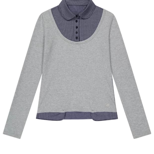 코이세이오 롱슬리브 멜란지 그레이