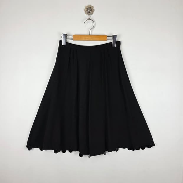 Sonia Rykiel 아카이브 핀턱 플레어 코인 스커트