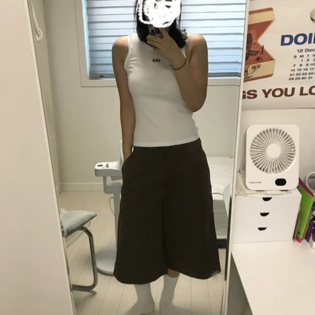 커스텀어클락 코튼워시드 버뮤다