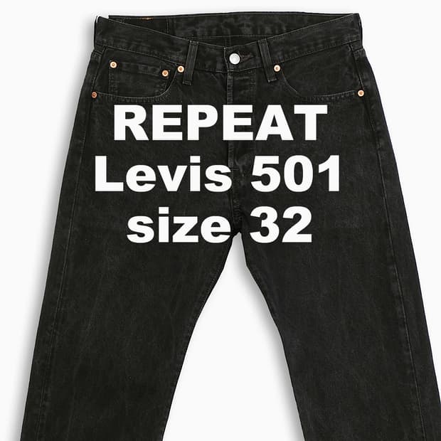 빈티지 리바이스 501 흑청 32 인치 LV50133484