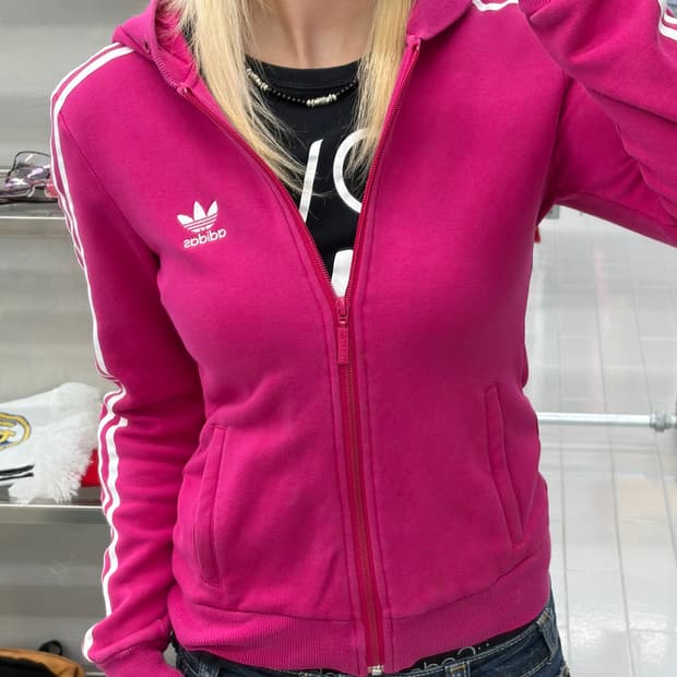 아디다스 00s 후드집업 핑크