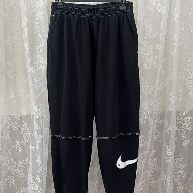 S) 나이키 스우시 조거 팬츠 블랙