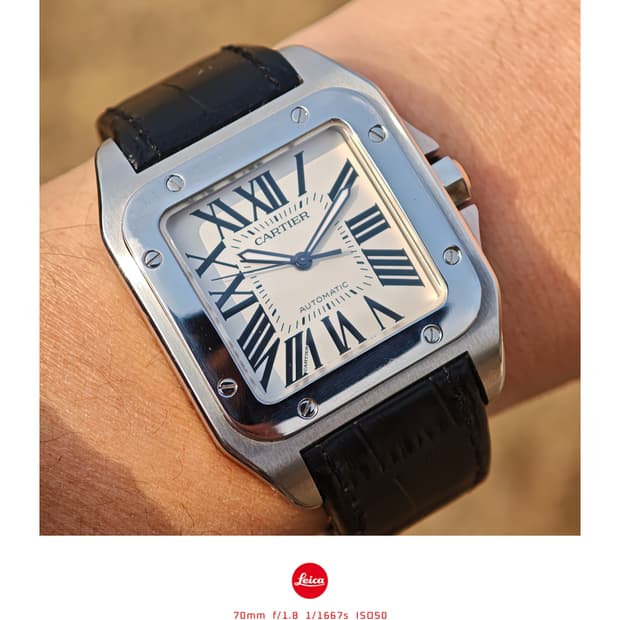 [정품] 까르띠에 산토스 100 XL Ref.2656 자동 스틸 38mm
