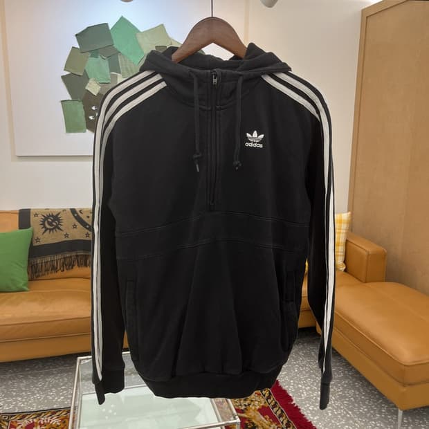 아디다스 유로파로고 오버핏 약기모 반집업 후드티 90 C05617