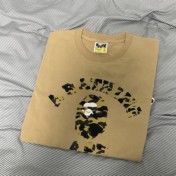 베이프 롱슬리브 카모 L