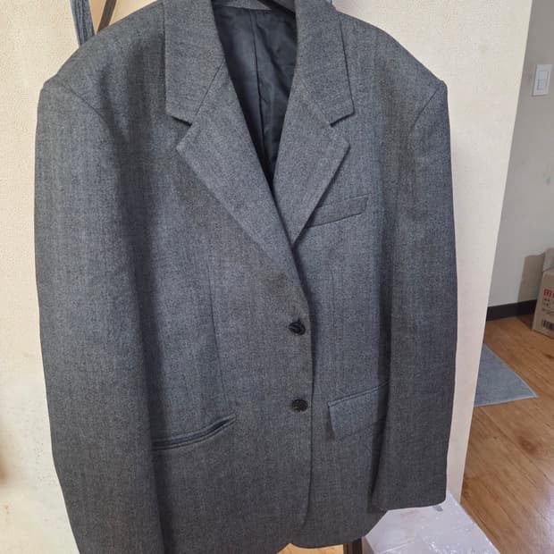 드로우핏 오버사이즈 헤링본 체크 블레이저