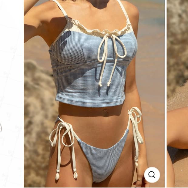 Seamolly 시몰리 깅엄체크 스윔웨어