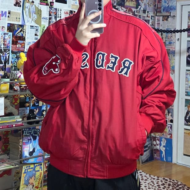 마제스틱 레드삭스 베이스볼 기모 바시티 점퍼