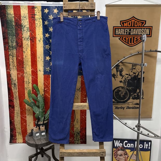 80s 오리지널 빈티지 프렌치 워크 팬츠 N693