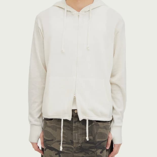 인템포무드 / 라이트 이너 니트 후디 (아이보리) / L