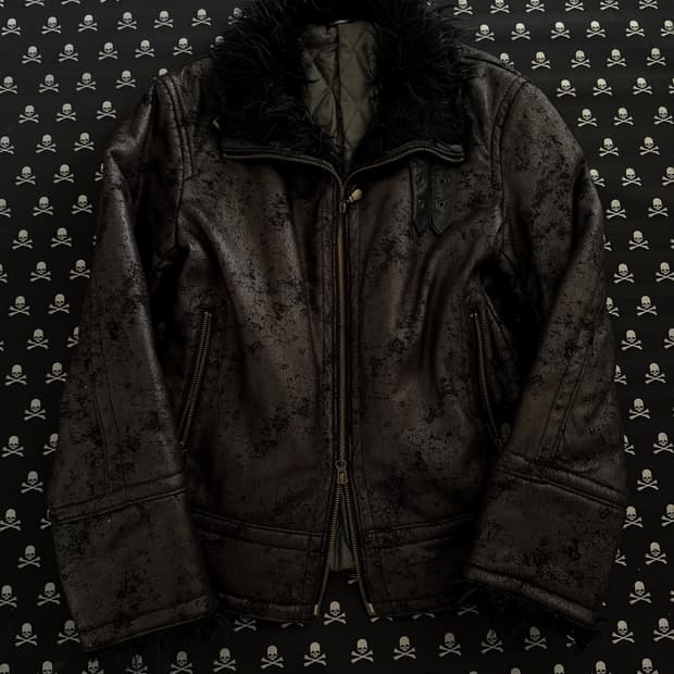 “Tornado Mart” Black fur jacket 