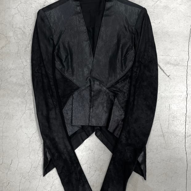 Rick Owens Leather mix jacket (40)