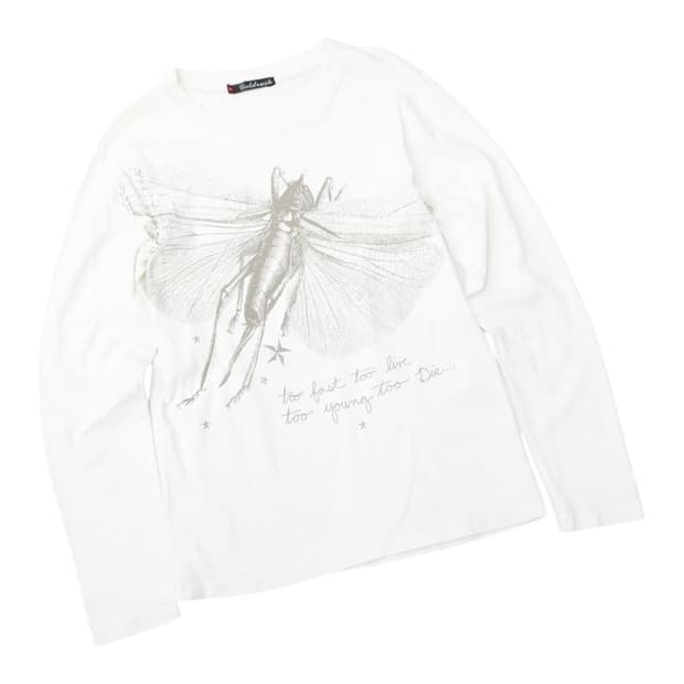 Goldrush 골드러쉬 빈티지 메뚜기 그래픽 롱슬리브 티셔츠 (M)