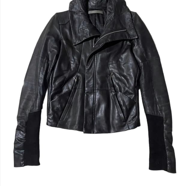 Ekam leather jacket  에캄 하이넥 레더자켓 s