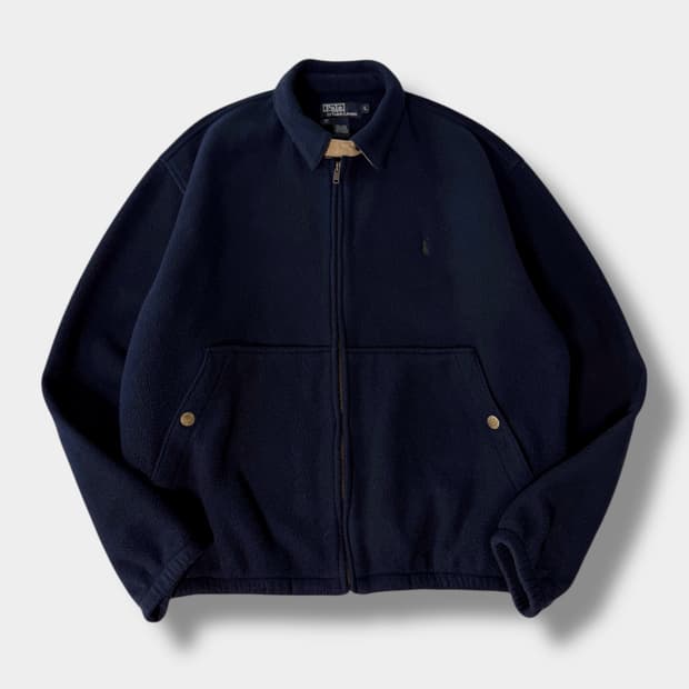 폴로 랄프로렌 00‘s USA 오버핏 딥네이비 플리스 스윙 자켓