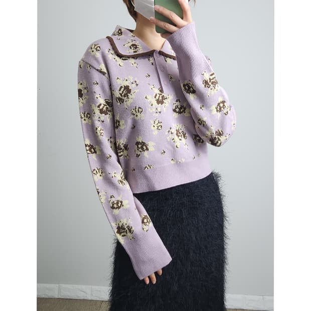 (마가린핑거스)패턴 피케 니트