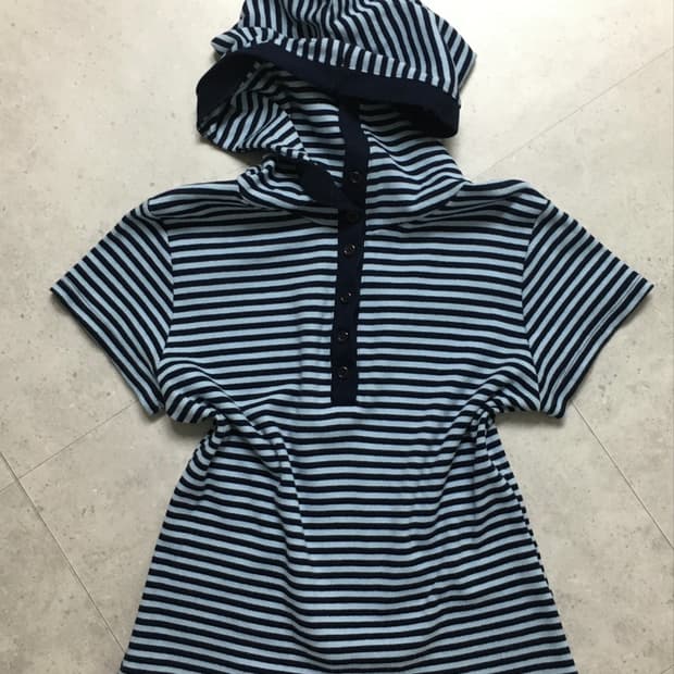 Stripe Hooded Burton Short Sleeve