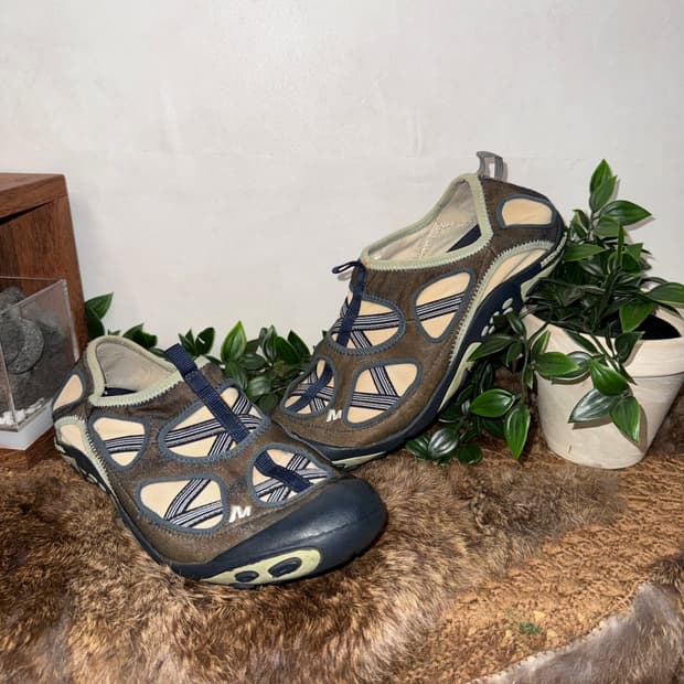 Merrell navy ballet strap aqua shoes