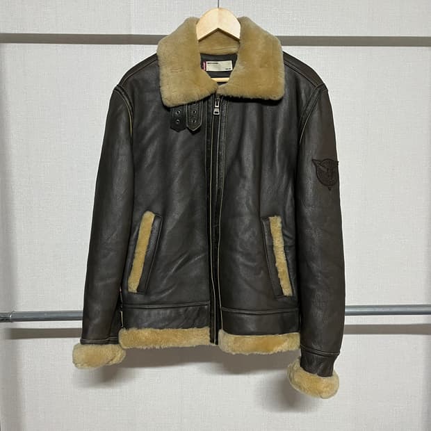 리바이스 미공군 B3 무스탕 가죽 자켓 L