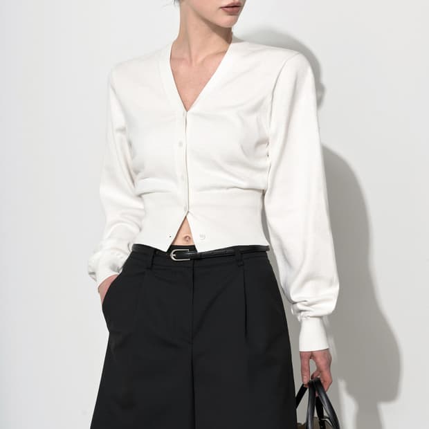 문트 캐시미어 브이넥 가디건