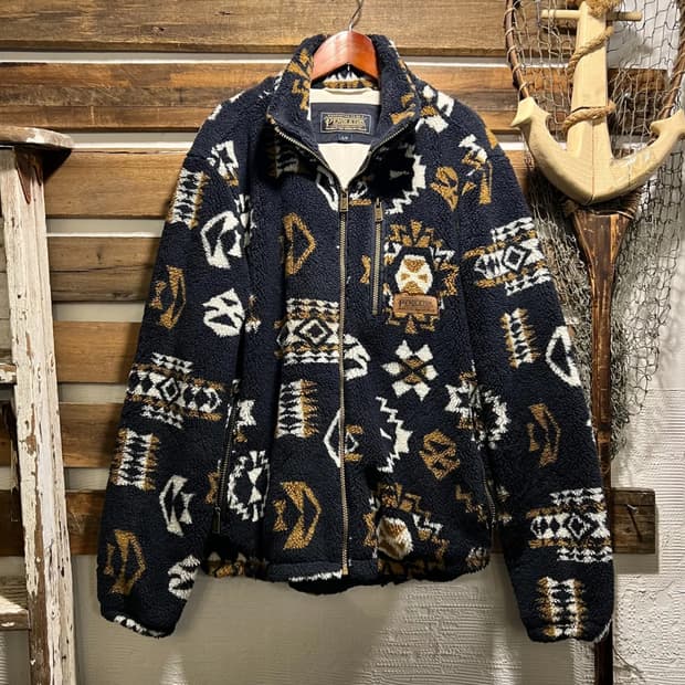 [S]펜들턴 USA 나바호 패턴 네이비 플리스 자켓