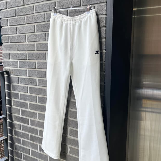 COURREGES 꾸레쥬 로고 팬츠 아이보리 M