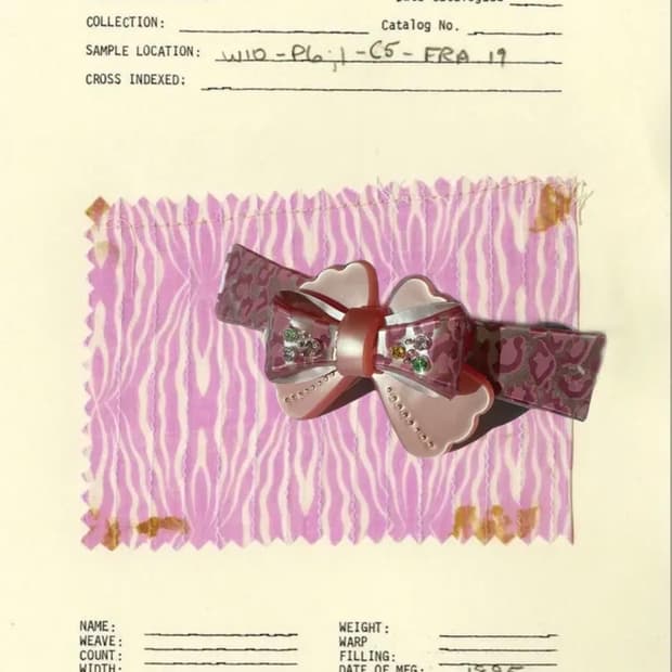 빈티지 갸루 레오파드 핑크 고전 리몬 헤어핀 헤어클립