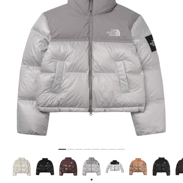 S 노스페이스 화이트 라벨 노벨티 눕시 다운 자켓 아이스 그레이