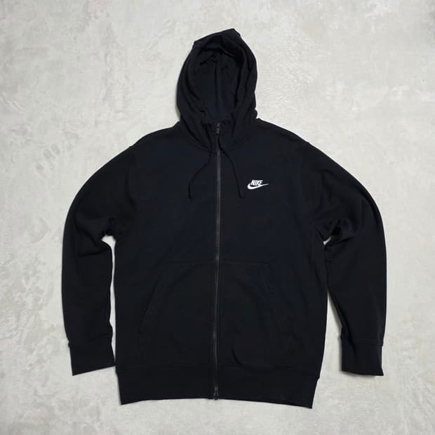 (M)나이키 NSW 클럽 프렌치태리 후드집업 블랙