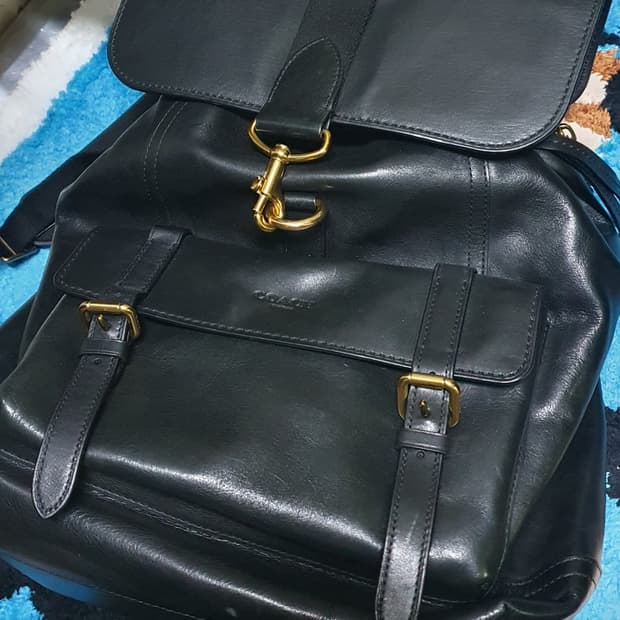 코치 가죽 백팩