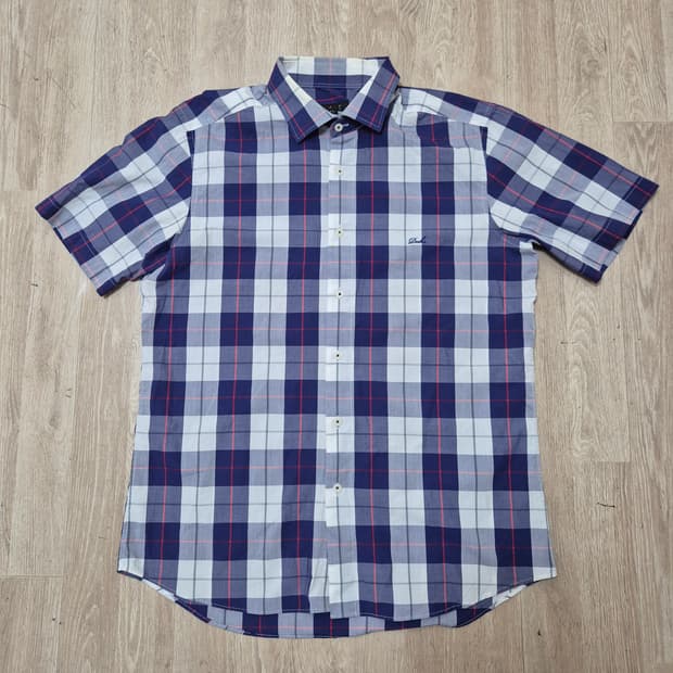 닥스 반팔 체크 셔츠