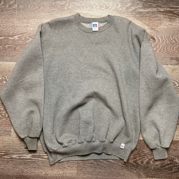 [XL] USA 90s 러셀 맨투맨 스웻 그레이 차콜