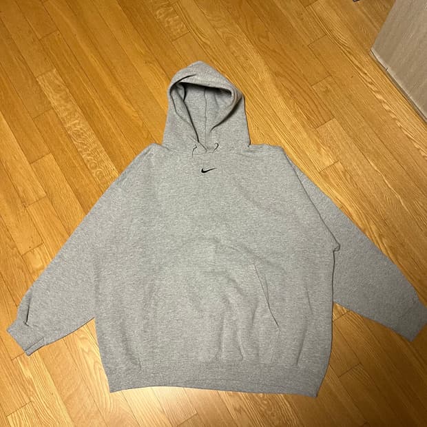 [XXL] 90s USA 나이키 센터 스우시 후드 그레이