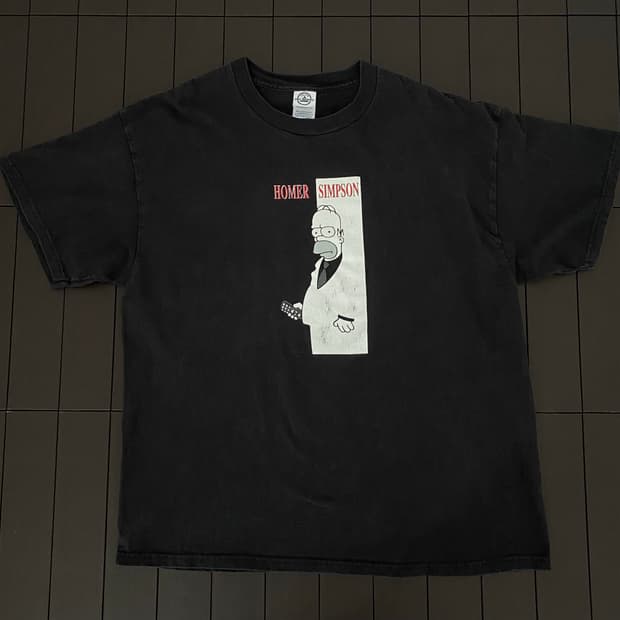 (XL) 00s 빈티지 심슨 스카페이스 패러디 티셔츠