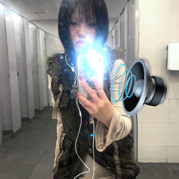 vintage check washing fur hooded vest