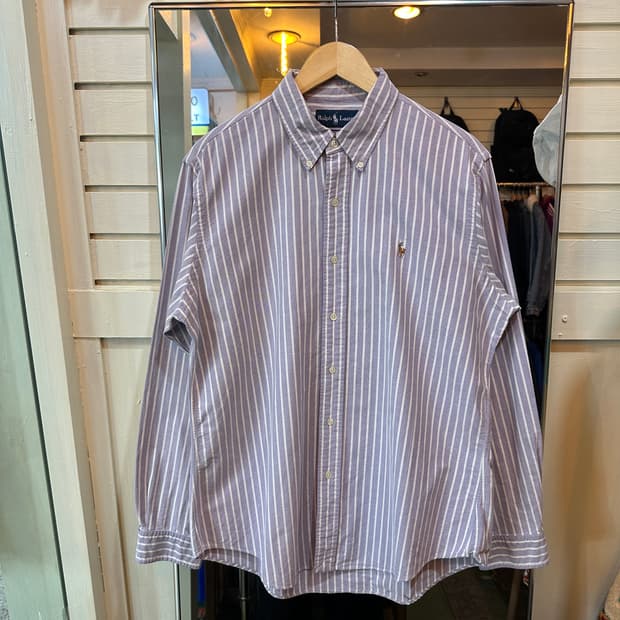 폴로 랄프로렌 커스텀 핏 스트라이프 셔츠