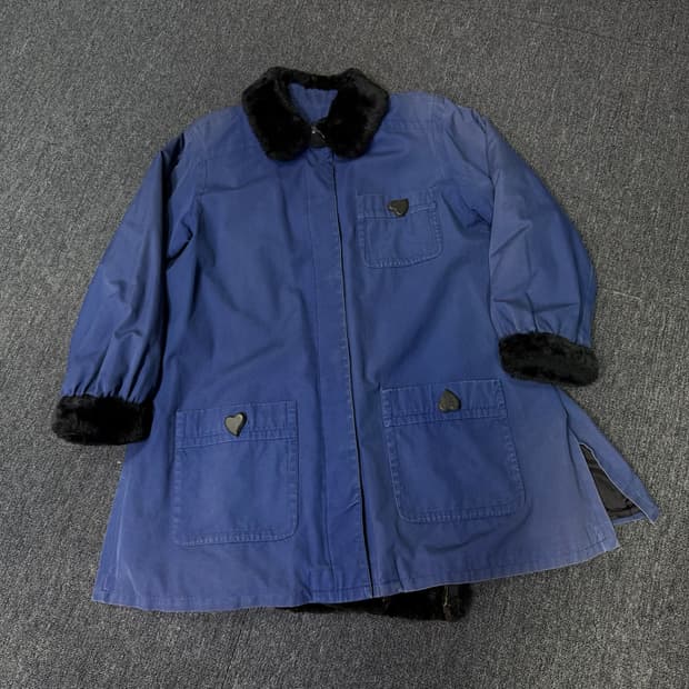 입생로랑 모피 레이어드 코트  