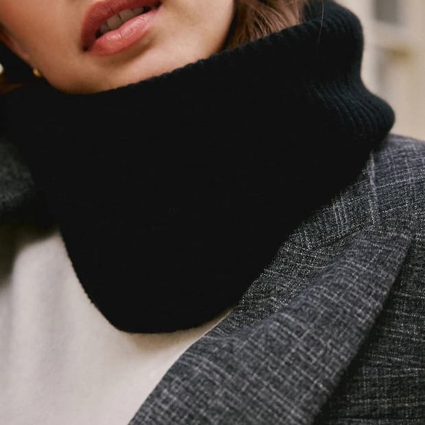 Inverni 캐시미어 스누드 다크 네이비