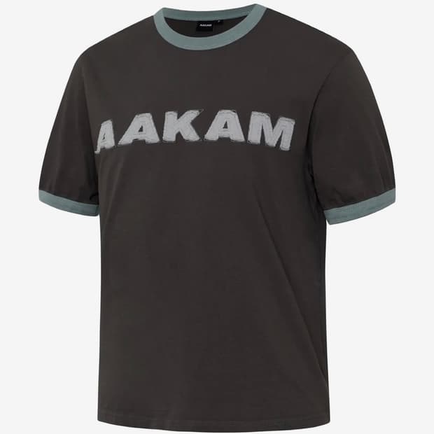 Logo Patch Ringer Top (Dark Gray)
