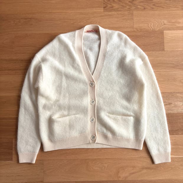 아크네 스튜디오 모헤어 가디건 아이보리 M