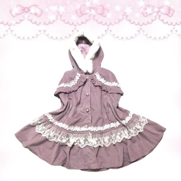 엑시즈팜 히메라떼갸루 양산형 판초 케이프 코트