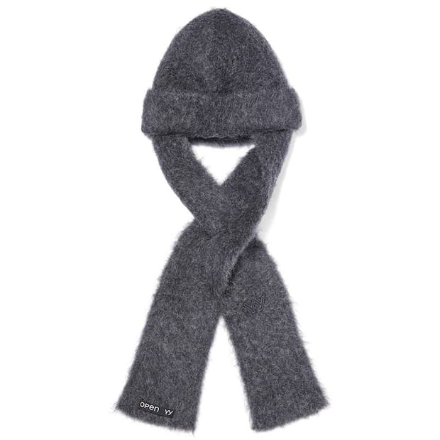 (새상품)Open yy 오픈와이와이 모헤어 스카프 비니