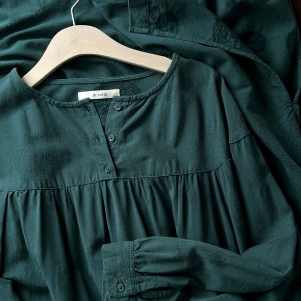 Dots stitch cotton rayon onepiece