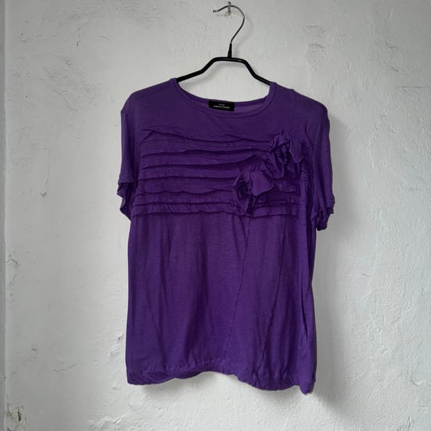 Comme des garcons tricot 꼼데가르송 퍼플 반팔티셔츠