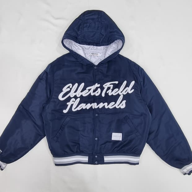 이벳필드 커시브 로고 후드 바시티 자켓 L _ 남성