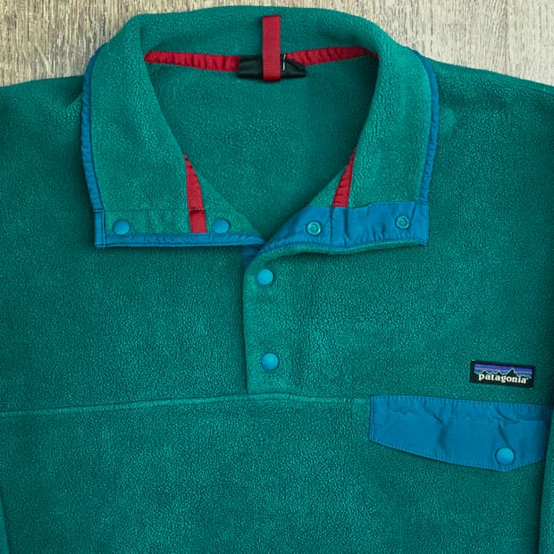 파타고니아 신칠라 그린 퍼플 L 헤비웨이트